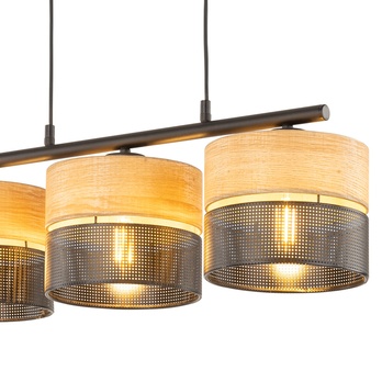 Závesné svietidlo NICOL 3 čierna/béžová 4