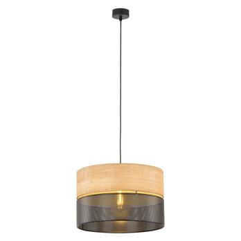 Závesné svietidlo NICOL čierna/béžová, priemer 38 cm 3