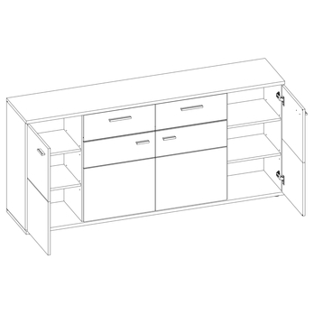 Komoda NICOLAS 5 dub artisan 2