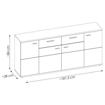 Komoda NICOLAS 5 dub artisan 5