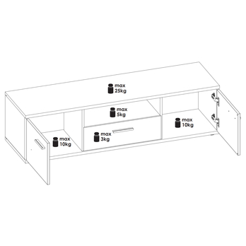 TV komoda NICOLAS dub artisan, výška 39 cm 3