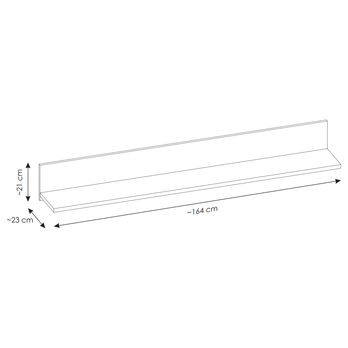 Nástenná polica NICOLAS dub artisan 3