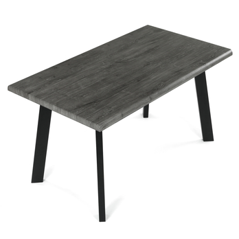 Jedálenský stôl NIFON sivý dub/čierna, šírka 140 cm 4