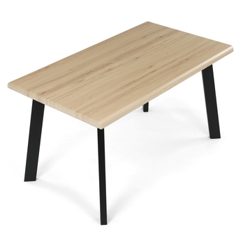 Jedálenský stôl NIFON divoký dub/čierna, šírka 140 cm 4