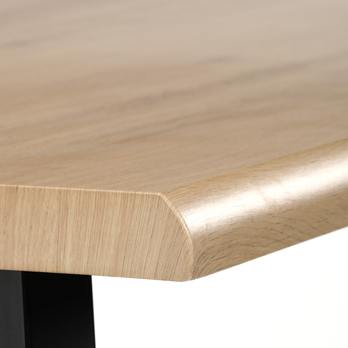 Jedálenský stôl NIFON divoký dub/čierna, šírka 140 cm 5