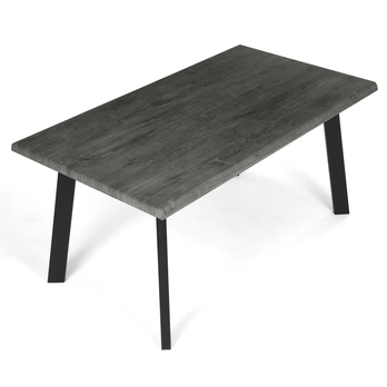 Jedálenský stôl NIFON sivý dub/čierna, šírka 160 cm 4