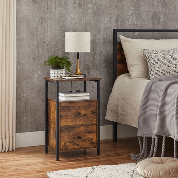 Nočný stolík NIGHT 3 hnedá/čierna 4