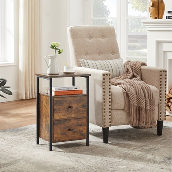 Nočný stolík NIGHT 3 hnedá/čierna 1