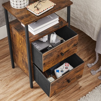 Nočný stolík NIGHT 3 hnedá/čierna 2