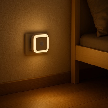 Nočná lampa do zásuvky NIGHT biela 1