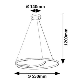 Závesné svietidlo NILOO čierna 5