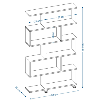 Regál NILUFER orech 4