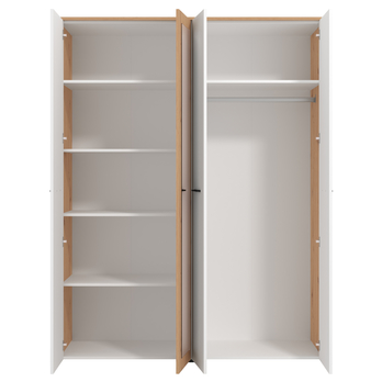 Šatníková skriňa NIMONA I dub artisan/biela 2