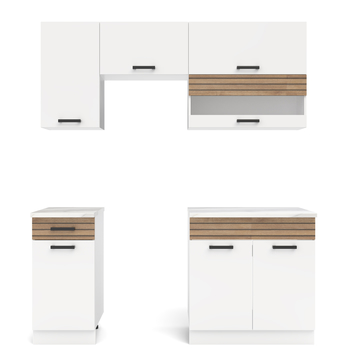 Kuchynský blok NINA A 180 biela/dub 2