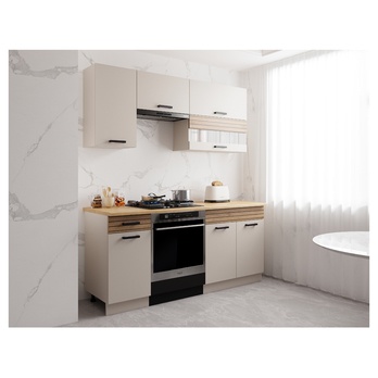 Kuchynský blok NINA A 180 kašmírová/dub 1