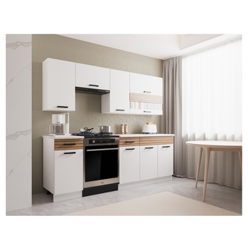 Kuchynský blok NINA A 220 biela/dub 1