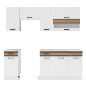 Kuchynský blok NINA A 220 biela/dub 2