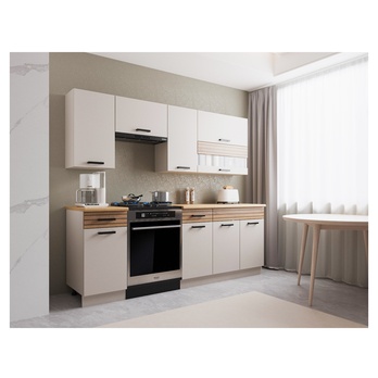 Kuchynský blok NINA A 220 kašmírová/dub 1