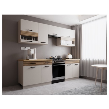 Kuchynský blok NINA A 240 kašmírová/dub 1