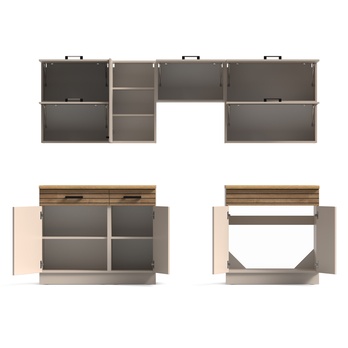 Kuchynský blok NINA A 240 kašmírová/dub 4