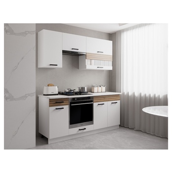 Kuchynský blok NINA B 180 biela/dub 1