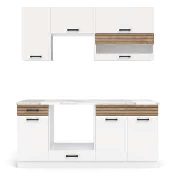 Kuchynský blok NINA B 180 biela/dub 2