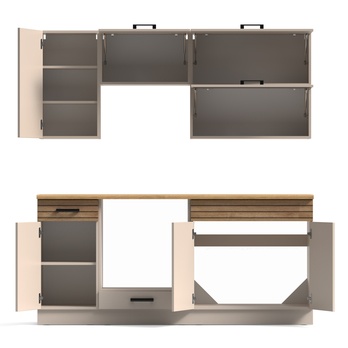 Kuchynský blok NINA B 180 kašmírová/dub 2