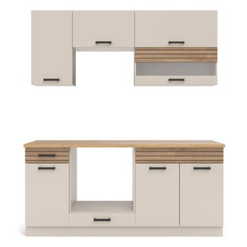 Kuchynský blok NINA B 180 kašmírová/dub 3