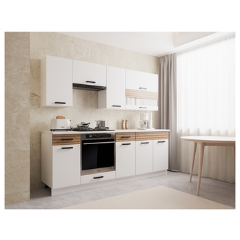 Kuchynský blok NINA B 220 biela/dub 1