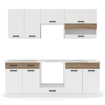 Kuchynský blok NINA B 220 biela/dub 2