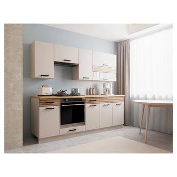 Kuchynský blok NINA B 220 kašmírová/dub 1