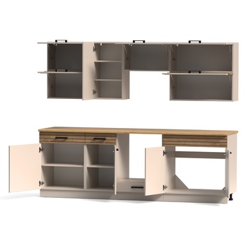 Kuchynský blok NINA B 240 kašmírová/dub 2