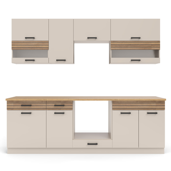 Kuchynský blok NINA B 240 kašmírová/dub 3