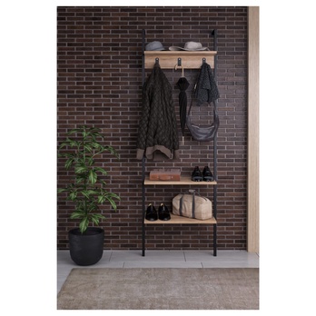 Predsieňová zostava NINA čierna/prírodná 1