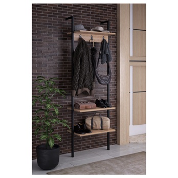 Predsieňová zostava NINA čierna/prírodná 2