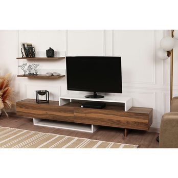 TV zostava NIRVANA teak/biela 1