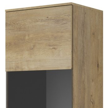 Vitrína NIST dub lefkas/čierna 2