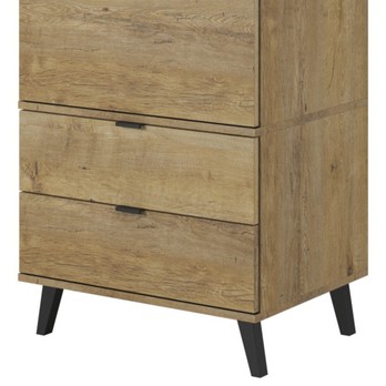 Vitrína NIST dub lefkas/čierna 3