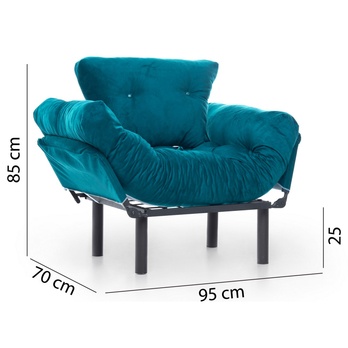 Kreslo NITTA petrolejová 11