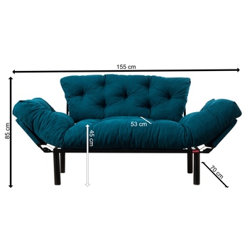 Pohovka NITTA modrá 11