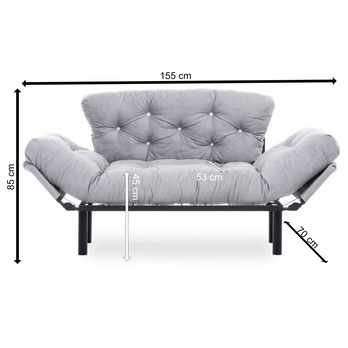 Pohovka NITTA sivá 9