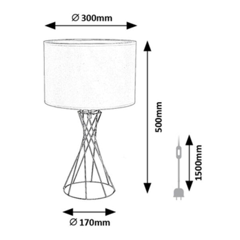 Stolná lampa NIVRA biela/zlatá 5
