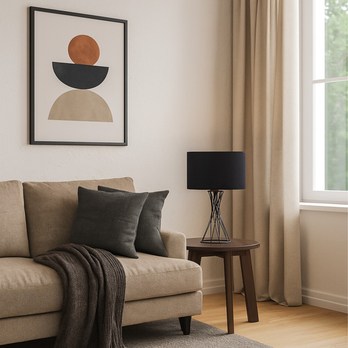 Stolná lampa NIVRA čierna/zlatá 1