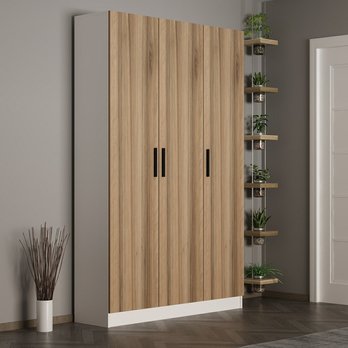 Predsieňová skriňa NOAH 2 biela/orech 1