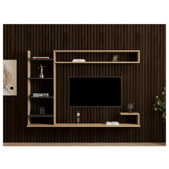 Obývacia stena NOBLE prírodná/antracitová 1