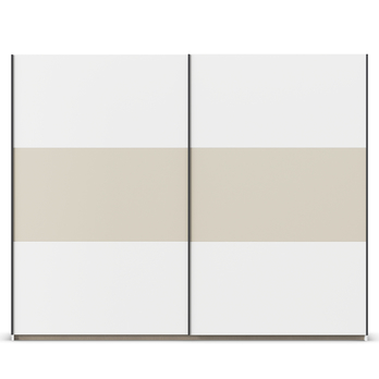 Šatníková skriňa NOE II alpská biela/šampanské 2