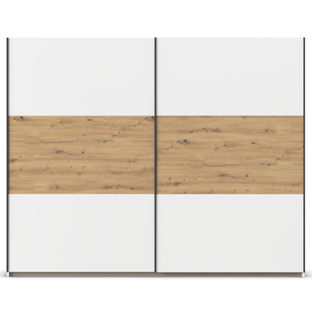 Šatníková skriňa NOE II alpská biela/dub artisan 2