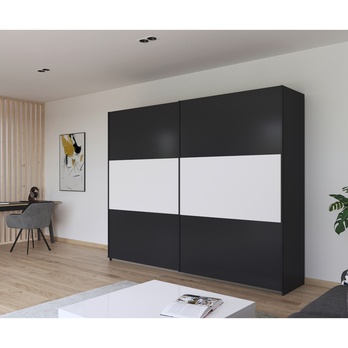 Šatníková skriňa NOE II sivá/alpská biela 1