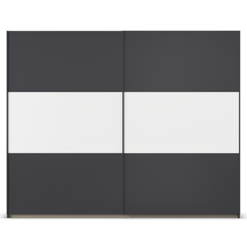 Šatníková skriňa NOE II sivá/alpská biela 2