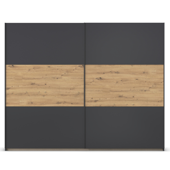 Šatníková skriňa NOE II sivá/dub artisan 2
